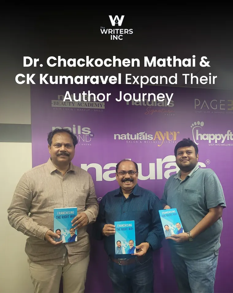 CK Kumaravel and Dr. Chackochen Mathai author journey proof